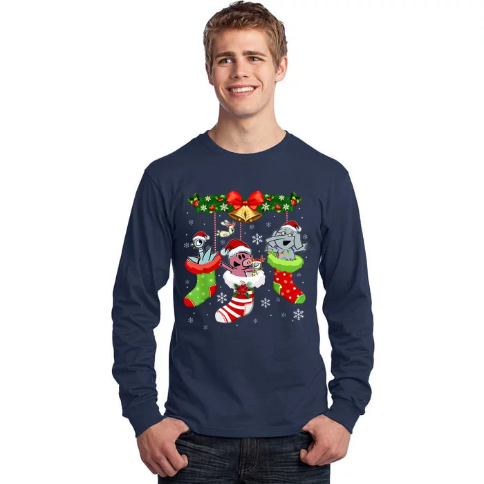 Cute Elephant And Piggie Christmas Tall Long Sleeve T-Shirt