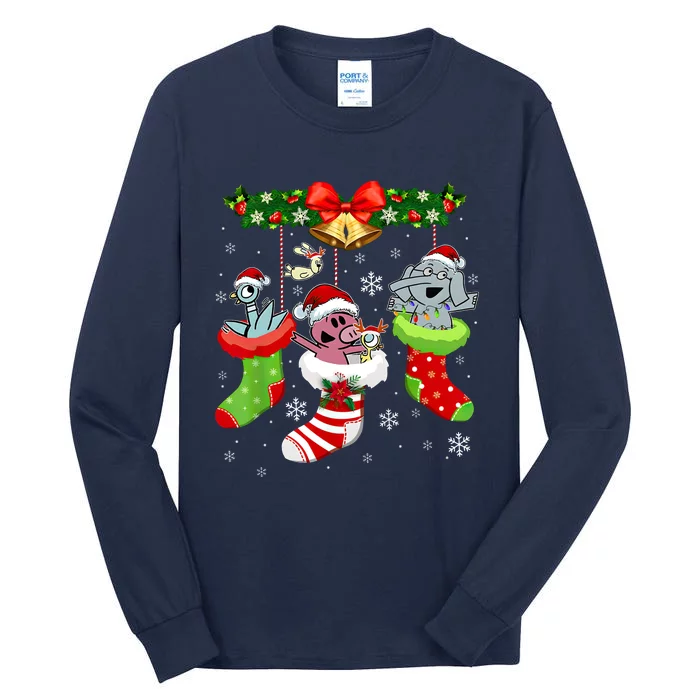 Cute Elephant And Piggie Christmas Tall Long Sleeve T-Shirt