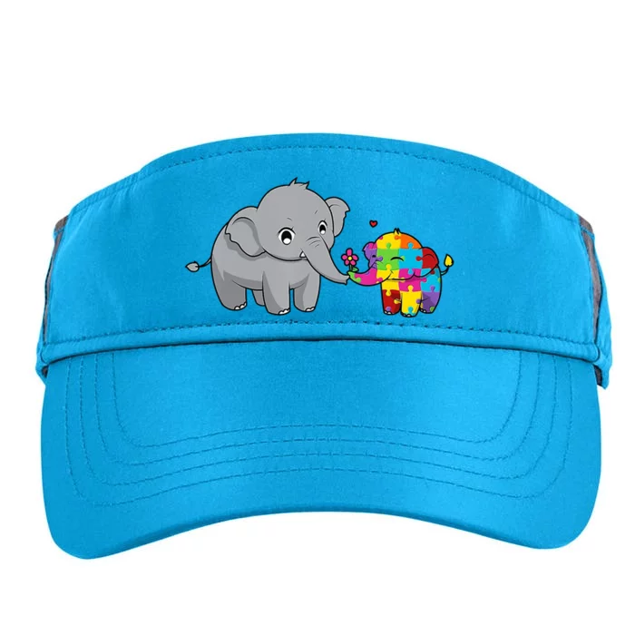 Cute Elephant Autism Awareness Adult Drive Performance Visor