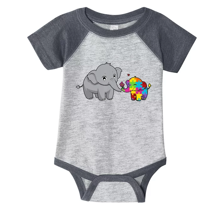 Cute Elephant Autism Awareness Infant Baby Jersey Bodysuit