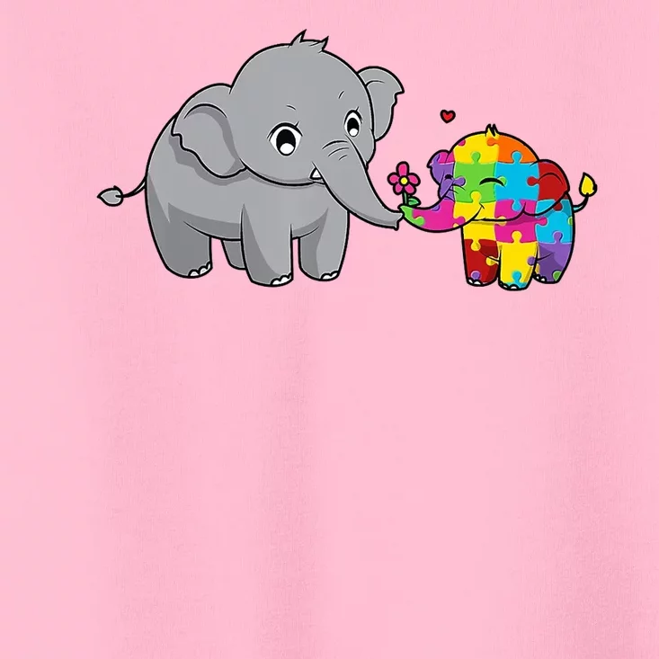 Cute Elephant Autism Awareness Toddler T-Shirt