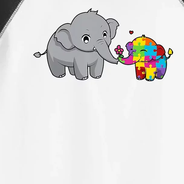 Cute Elephant Autism Awareness Toddler Fine Jersey T-Shirt