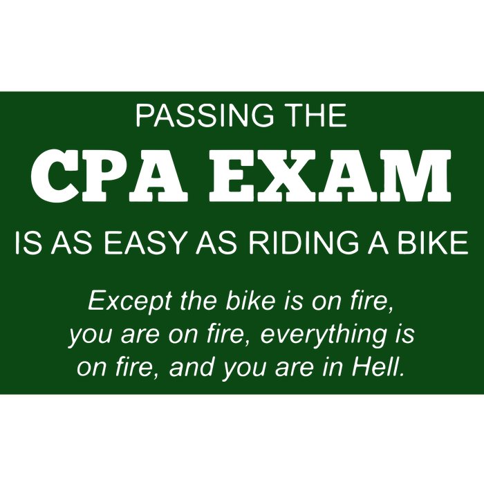 CPA Exam Accounting Major Certified Public Accountant Bumper Sticker