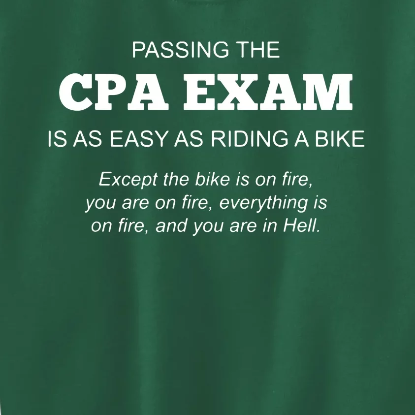 CPA Exam Accounting Major Certified Public Accountant Kids Sweatshirt