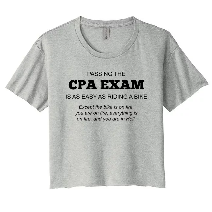 CPA Exam Accounting Major Certified Public Accountant Women's Crop Top Tee