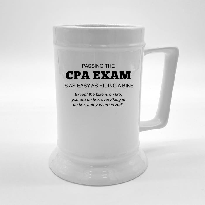 CPA Exam Accounting Major Certified Public Accountant Front & Back Beer Stein