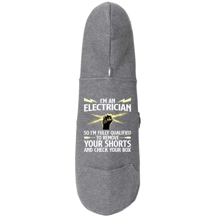 Cool Electrician Art For Women Professional Electrician Doggie 3-End Fleece Hoodie