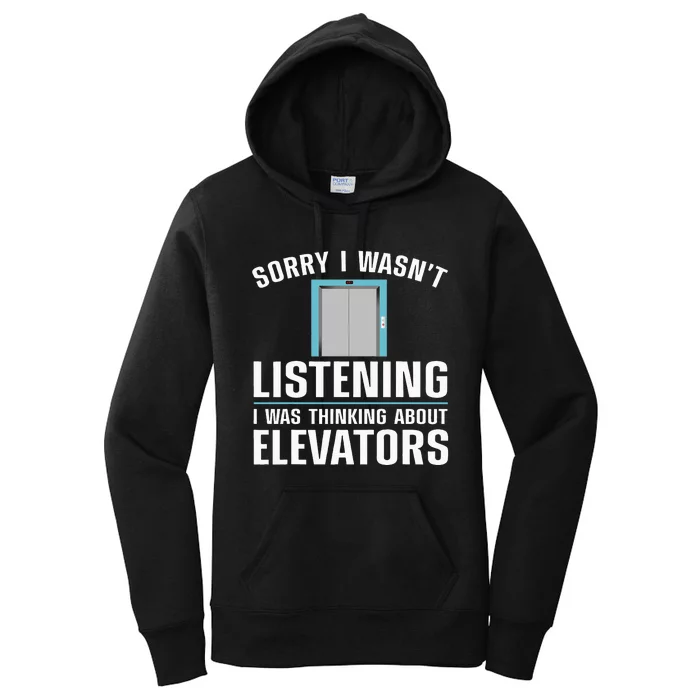 Cool Elevator Art Wo Inspector Mechanic Maintenance Women's Pullover Hoodie