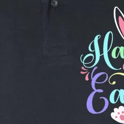 Cute Easter Bunny Face Funny Happy Easter Day Softstyle Adult Sport Polo