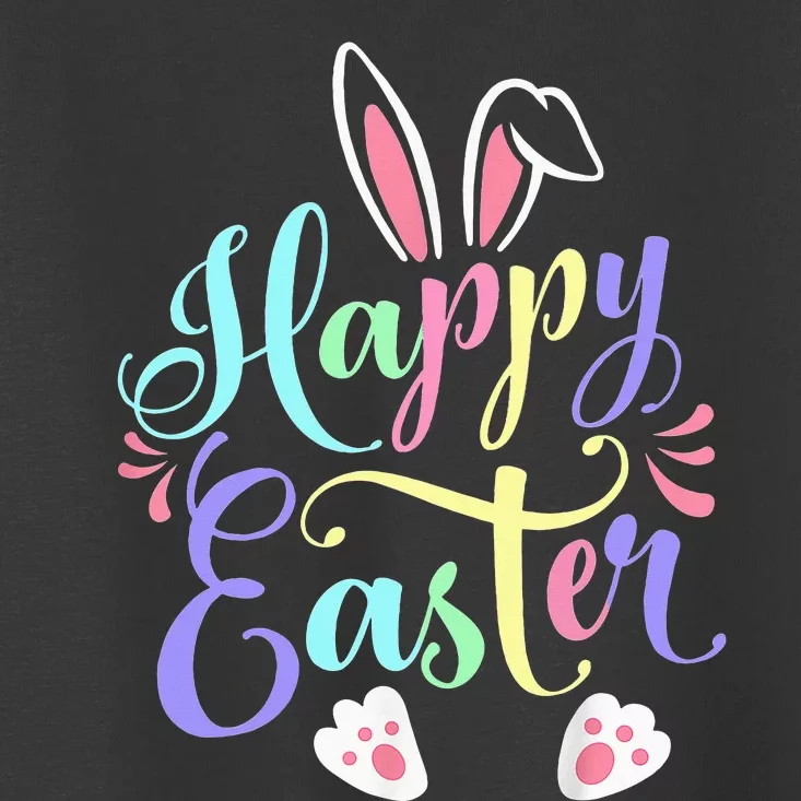 Cute Easter Bunny Face Funny Happy Easter Day Toddler T-Shirt