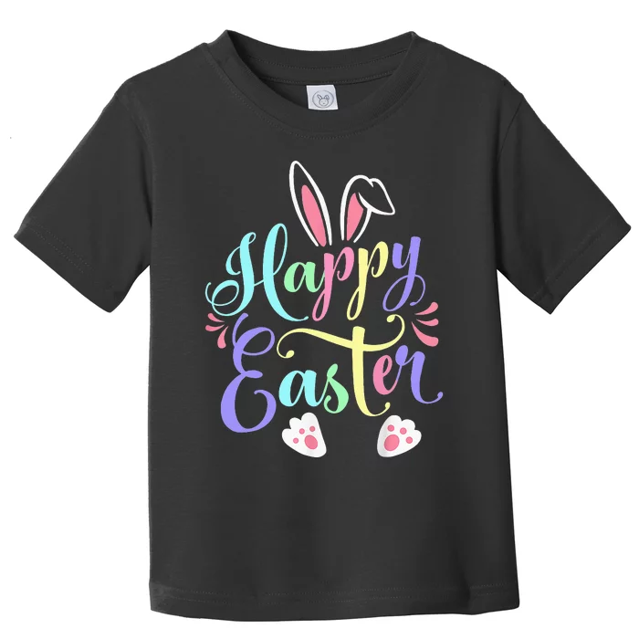 Cute Easter Bunny Face Funny Happy Easter Day Toddler T-Shirt