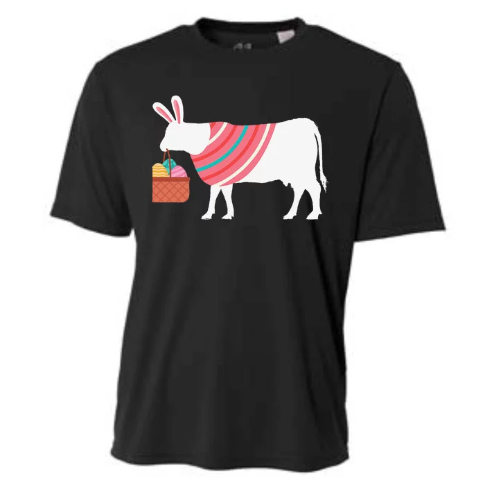 Cow Easter Bunny Funny Easter For Animal Lovers Gift Cooling Performance Crew T-Shirt