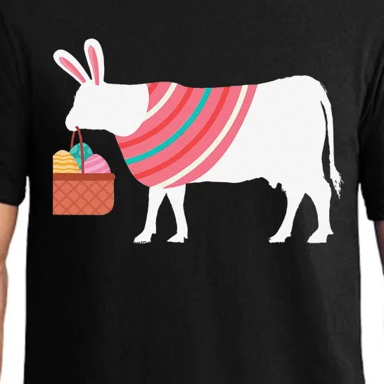 Cow Easter Bunny Funny Easter For Animal Lovers Gift Pajama Set