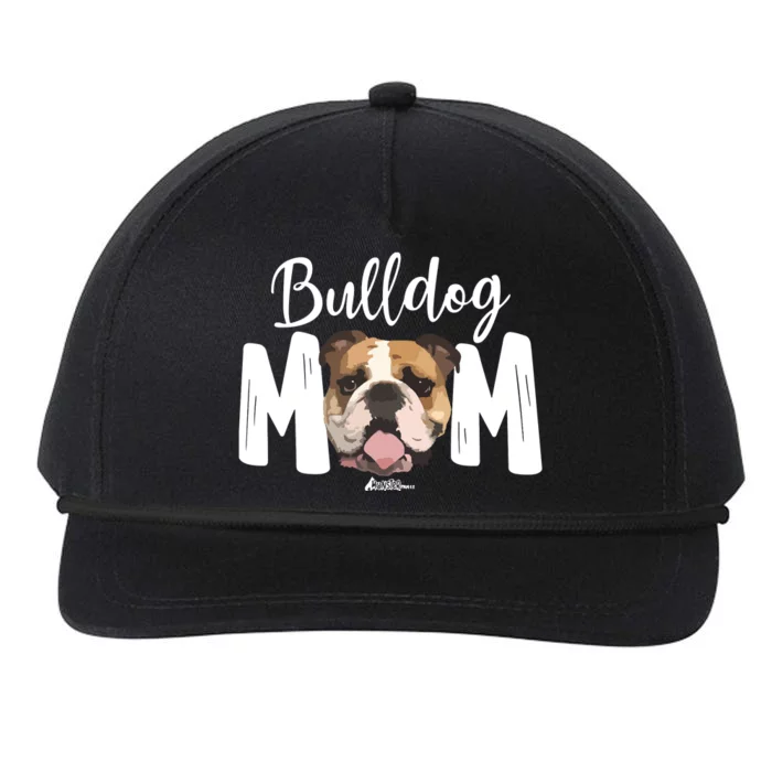 Cute English Bulldog Mom Top Funny Dog Walking For Women Snapback Five-Panel Rope Hat