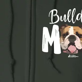 Cute English Bulldog Mom Top Funny Dog Walking For Women Full Zip Hoodie