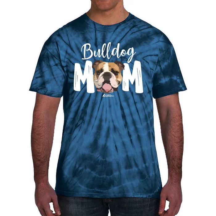 Cute English Bulldog Mom Top Funny Dog Walking For Women Tie-Dye T-Shirt