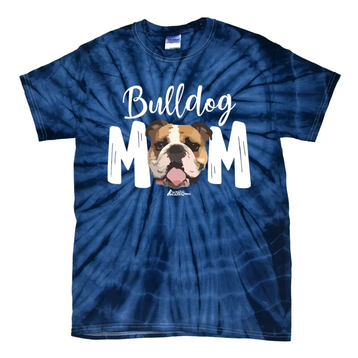 Cute English Bulldog Mom Top Funny Dog Walking For Women Tie-Dye T-Shirt