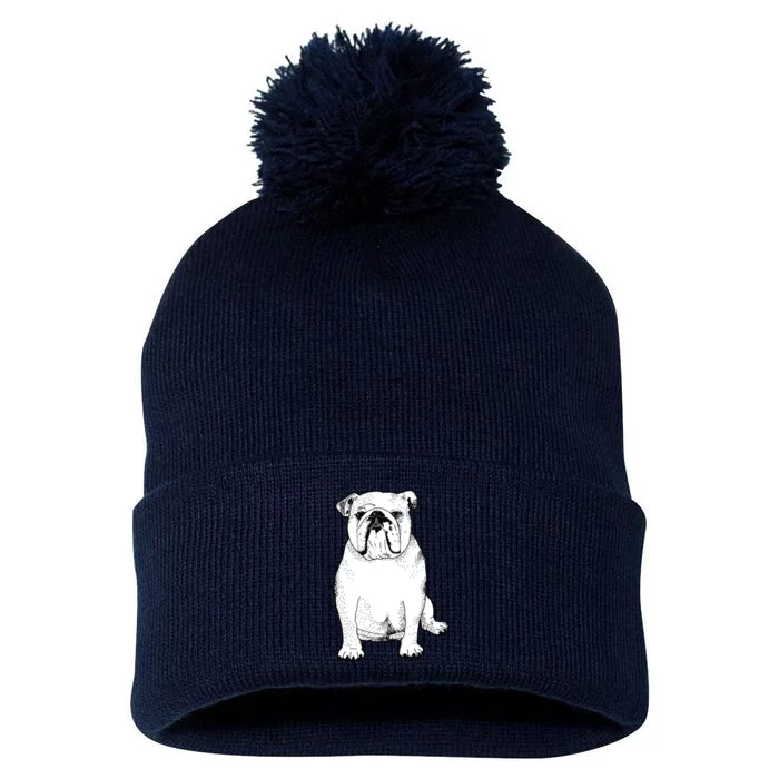 Cute English Bulldog Gifts For Dog Lover And Owner Pom Pom 12in Knit Beanie