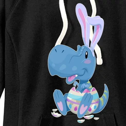 Cute Easter Baby Dinosaur Easter Egg Women's Fleece Hoodie