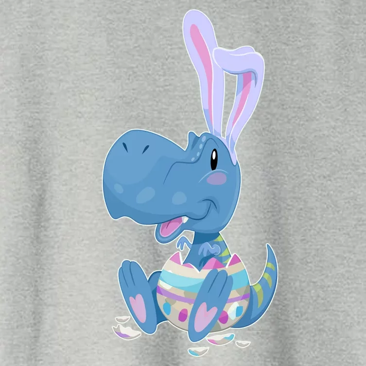 Cute Easter Baby Dinosaur Easter Egg Women's Crop Top Tee