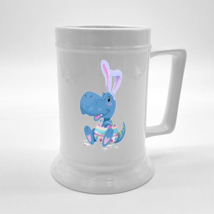 Cute Easter Baby Dinosaur Easter Egg Front & Back Beer Stein