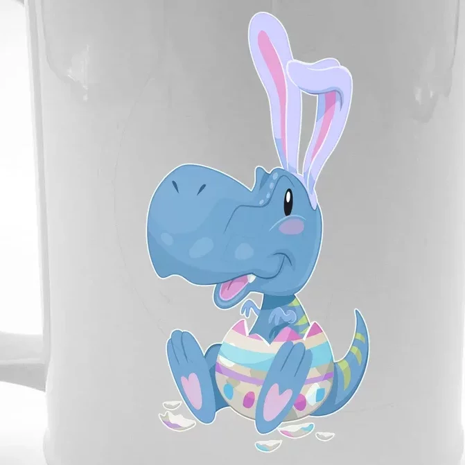 Cute Easter Baby Dinosaur Easter Egg Front & Back Beer Stein