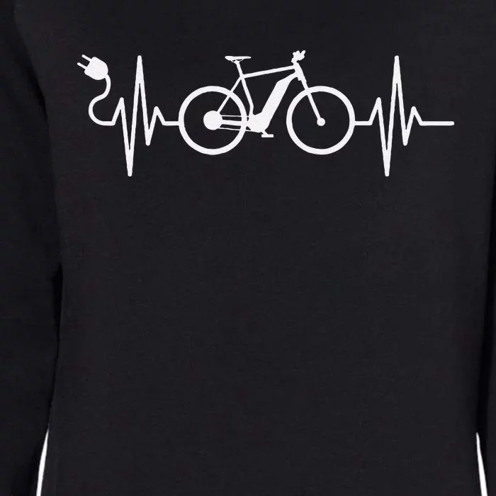 Cycling Electric Bicycle Cyclist Ebike Womens California Wash Sweatshirt