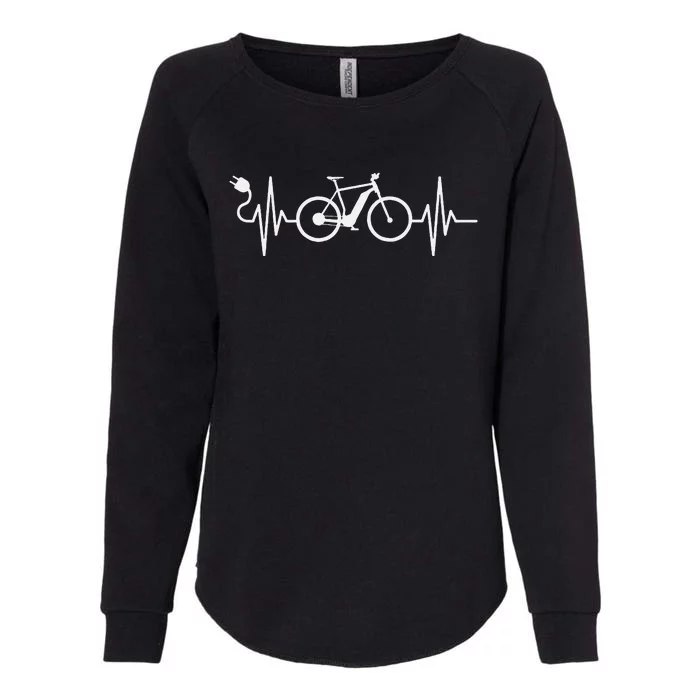 Cycling Electric Bicycle Cyclist Ebike Womens California Wash Sweatshirt