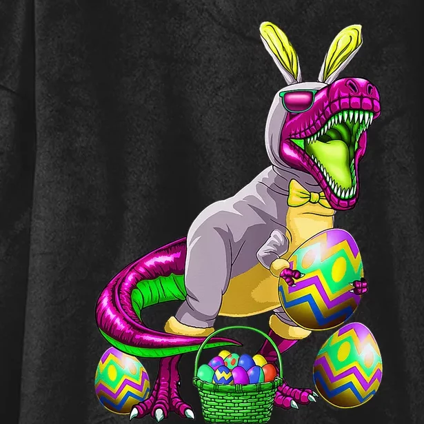 cute Easter Basket Bunny Dinosaur Egg T Rex Hooded Wearable Blanket