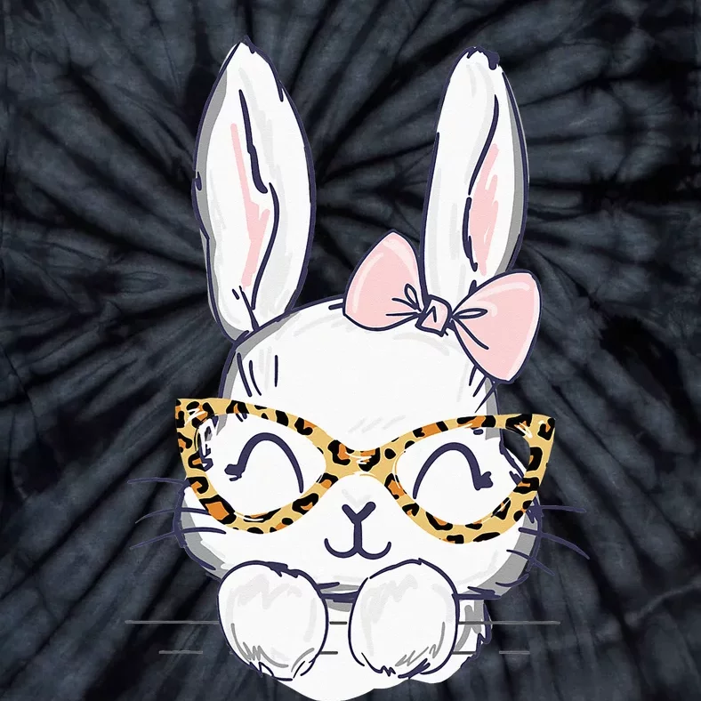 Cute Easter Bunny with cheetah glasses for the mom or Tie-Dye T-Shirt