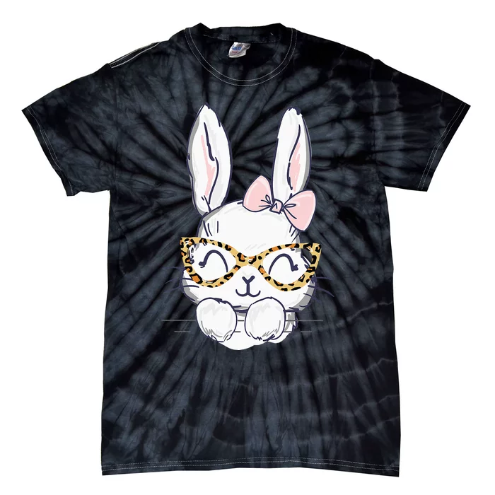 Cute Easter Bunny with cheetah glasses for the mom or Tie-Dye T-Shirt