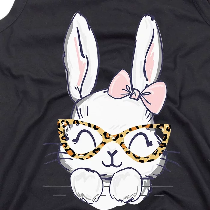 Cute Easter Bunny with cheetah glasses for the mom or Tank Top