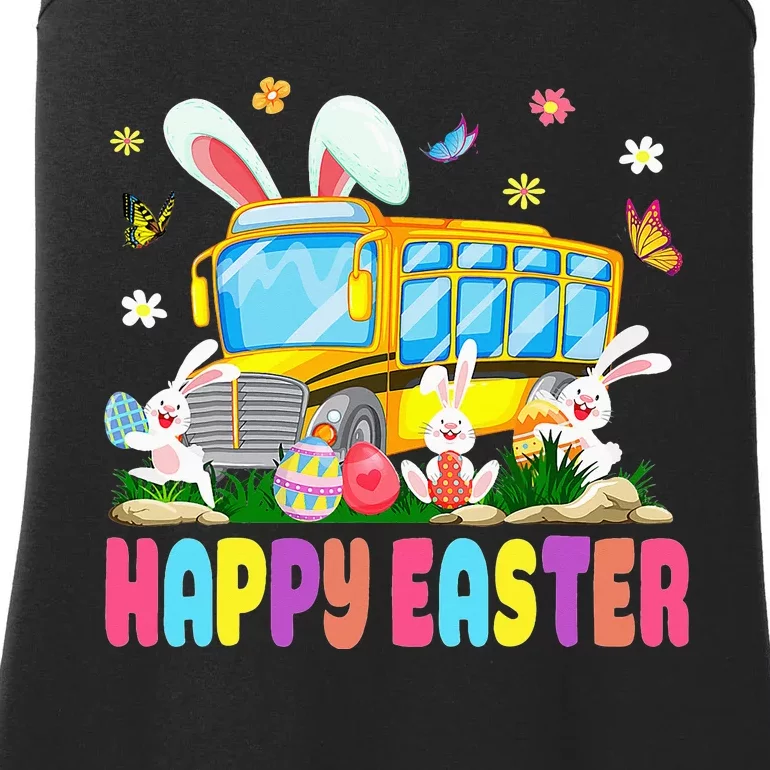 Cute Every Bunny's Favorite School Bus Driver Happy Easter Ladies Essential Tank