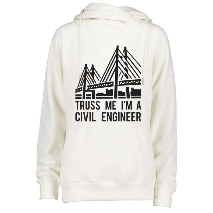 Civil Engineer Bridge Design Engineering Tee Womens Funnel Neck Pullover Hood