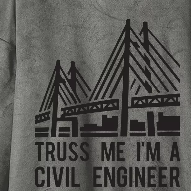 Civil Engineer Bridge Design Engineering Tee Hooded Wearable Blanket