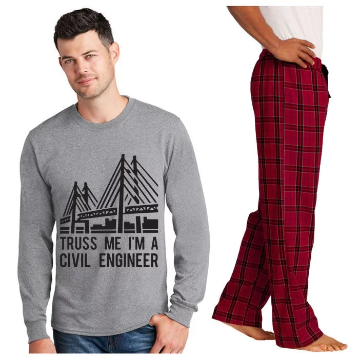 Civil Engineer Bridge Design Engineering Tee Long Sleeve Pajama Set