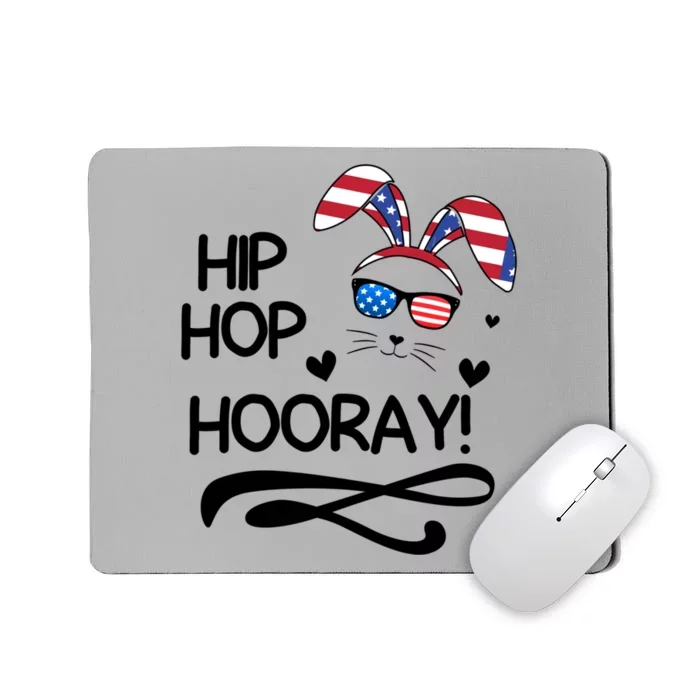 Cute Easter Bunny Love Bunnies And Usa Flag Funny Gift Mousepad