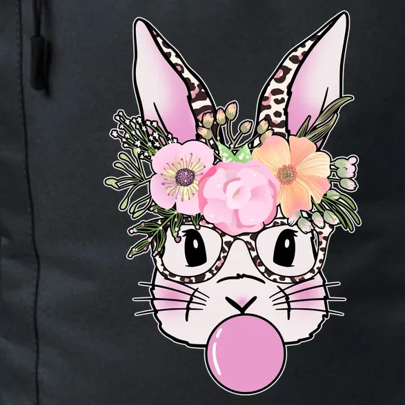 Cute Easter Bunny With Flower Crown And Bubblegum Daily Commute Backpack