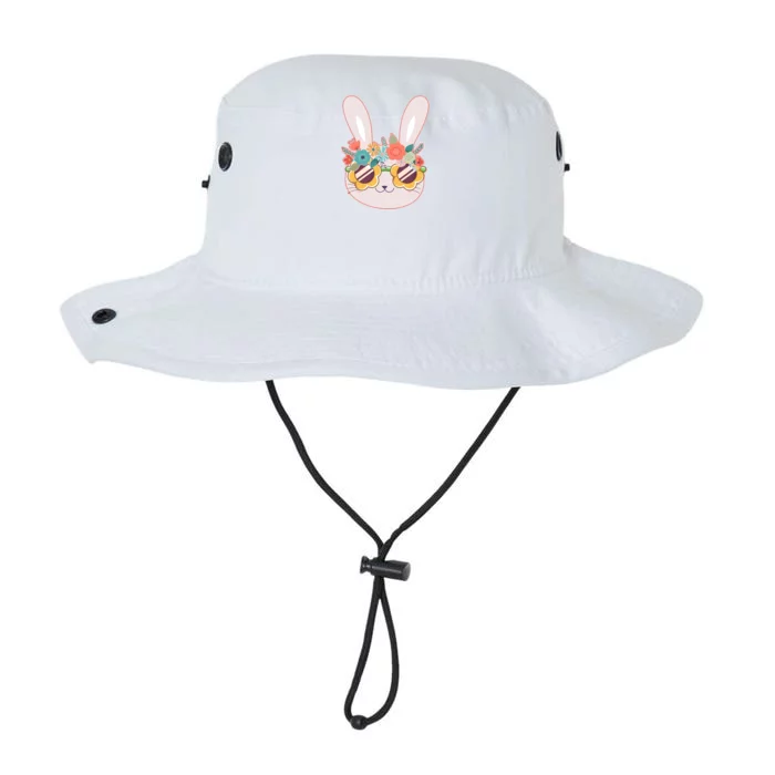 Cute Easter Bunny With Flower Crown And Sunglasses Legacy Cool Fit Booney Bucket Hat