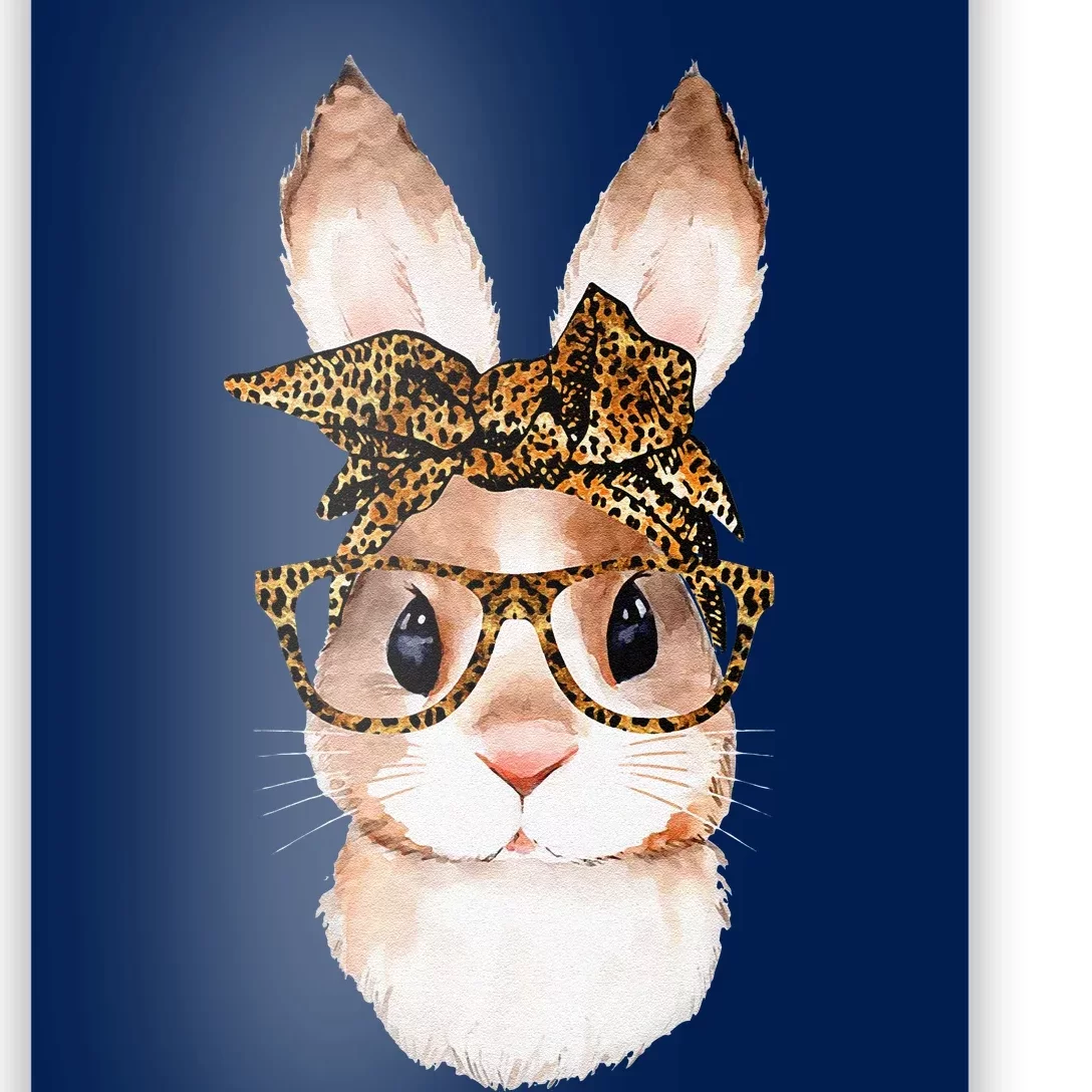 Cute Easter Bunny Mom Easter Leopard Year Of The Rabbit Poster