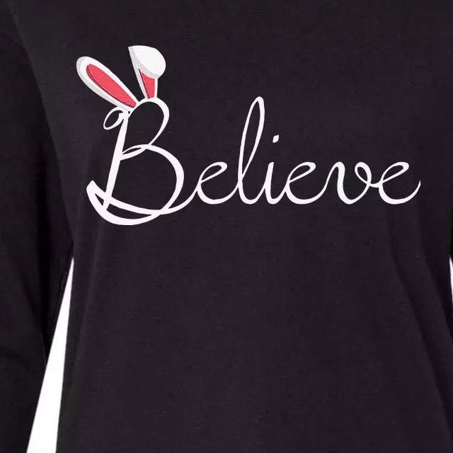 Cute Easter Bunny Ears Gift Women Womens Cotton Relaxed Long Sleeve T-Shirt