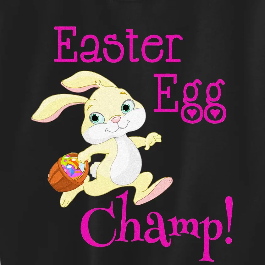 Cute Easter Bunny Easter Egg Champ Spring Easter Kids Sweatshirt