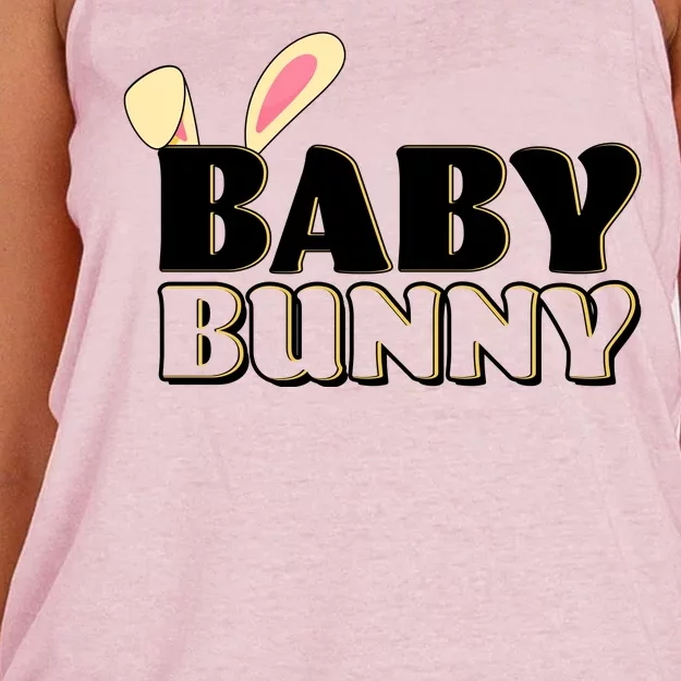 Cute Easter Baby Bunny Matching Family Shirts Women's Knotted Racerback Tank