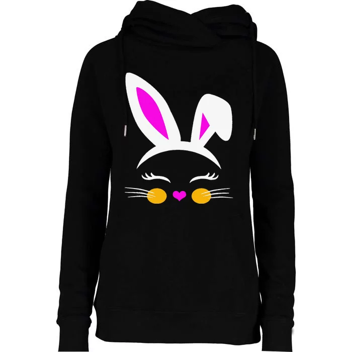 Cute Easter Bunny Forn Tween Women Womens Funnel Neck Pullover Hood