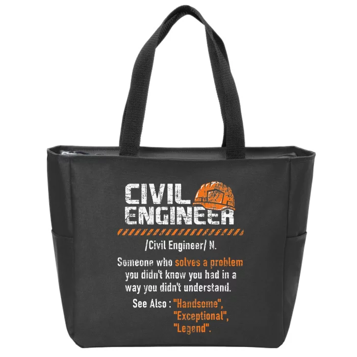 Civil Engineer Bridge Builder Bridges Construction Zip Tote Bag