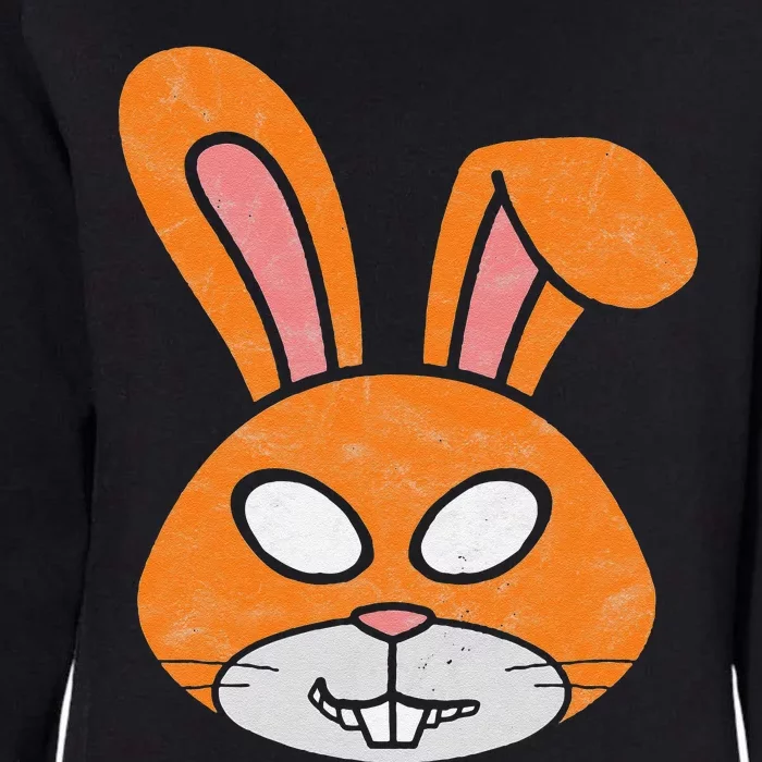 Cute Easter Bunny Scary Weird Funny & Creepy Face Womens California Wash Sweatshirt