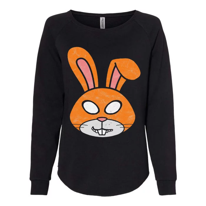 Cute Easter Bunny Scary Weird Funny & Creepy Face Womens California Wash Sweatshirt