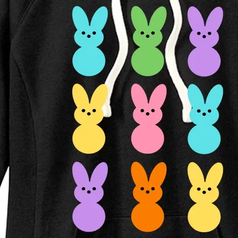 Colorful Easter Bunny Holiday Women's Fleece Hoodie