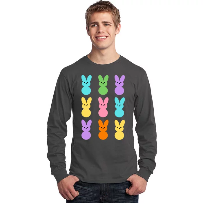 Colorful Easter Bunny Holiday Tall Long Sleeve T-Shirt