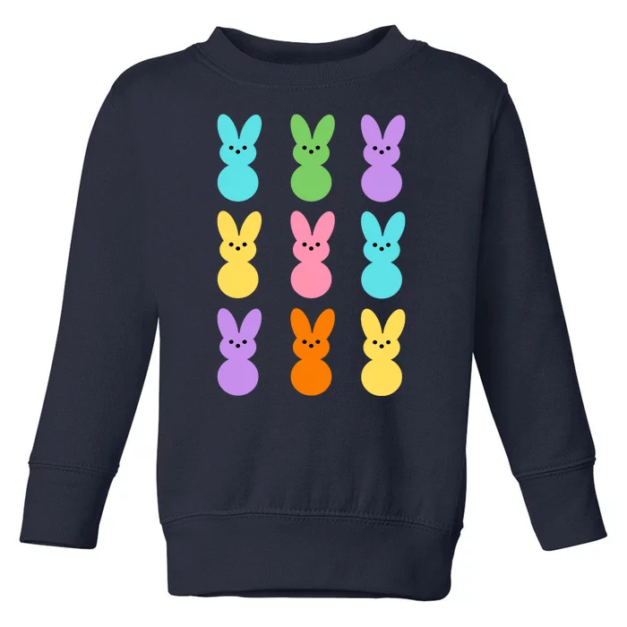 Colorful Easter Bunny Holiday Toddler Sweatshirt